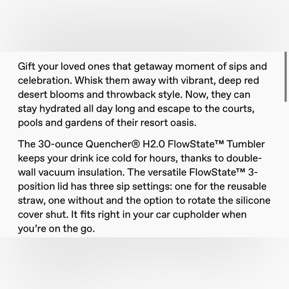 Stanley 30oz Quencher H2.0 FlowState Travel Tumbler Resort Floral Print NIB NWT - Picture 12 of 13